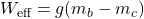 W_{\text{eff}} = g(m_b - m_c)