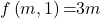 f\left(m,1\right)\mathrm{=}3m