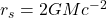 r_{s}=2GMc^{-2}