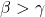 \beta > \gamma