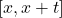 [x,x+t]