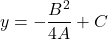 \[y = - \frac{B^{2}}{4A} + C\]