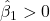 \hat{\beta}_1 > 0