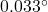 0.033^\circ