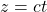 z = ct