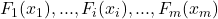 F_1(x_1),...,F_i(x_i),...,F_m(x_m)