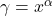 \gamma = x^\alpha