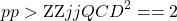 \[p p > \mathrm{ZZ} \:j j \:QCD^2 ==2 \]