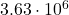 3.63\cdot 10^{6}