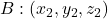 B: (x_2, y_2, z_2)