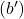 (b')