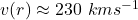 v(r)\approx230 ~km s^{-1}