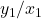y_1 / x_1