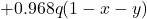 \[+ 0.968q(1-x-y)\]