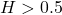 H > 0.5