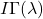 I\Gamma(\lambda)