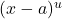 (x-a)^u