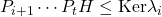 P_{i+1} \cdots P_tH \leq \text{Ker} \lambda_i