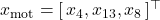 x_{\text{mot}} = [\,x_4, x_{13}, x_8\,]^\top