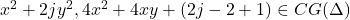 x^2 + 2jy^2,4x^2 + 4xy + (2j-2 + 1)\in CG(\Delta)