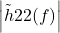 \left| \tilde{h}{22}(f) \right|