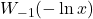 W_{-1}(-\ln x)