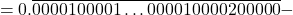 \[= 0.\overline{0000100001\ldots000010000200000} -\]