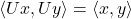 \[\langle Ux, Uy \rangle = \langle x, y \rangle\]