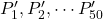 P_{1}^{\prime}, P_{2}^{\prime}, \cdots P_{50}^{\prime}