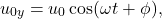 \[u_{0y} = u_0 \cos(\omega t + \phi),\]
