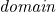 \emph{domain}
