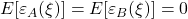 E[\varepsilon_A(\xi)]=E[\varepsilon_B(\xi)]=0