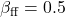 \beta_{\text{ff}} = 0.5