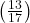 \left(\frac{13}{17}\right)