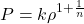 \begin{equation*}P = k \rho^{1 + \frac{1}{n}}\end{equation*}