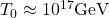 T_0 \approx 10^{17} \mathrm{GeV}