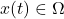 x(t) \in \Omega