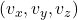 (v_x, v_y, v_z)
