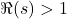 \Re(s) > 1