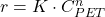 r = K \cdot C^{n}_{PET}
