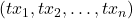 (tx_1, tx_2, \ldots, tx_n)