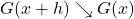 G(x+h) \searrow G(x)