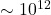 \sim 10^{12}
