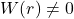 W(r) \neq 0