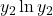 y_2 \ln y_2