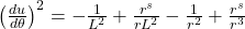 \left(\frac{\mathbbm{d}u}{\mathbbm{d}\theta} \right)^{2} = -\frac{1}{L^{2}} + \frac{r^{s}}{rL^{2}} - \frac{1}{r^{2}} + \frac{r^{s}}{r^{3}}