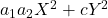 a_1 a_2 X^2+cY^2