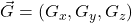 \vec{G} =  (G_x, G_y, G_z)