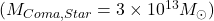 (M_{Coma,Star}=3\times 10^{13} M_{\odot})