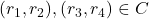 (r_1, r_2), (r_3, r_4) \in C